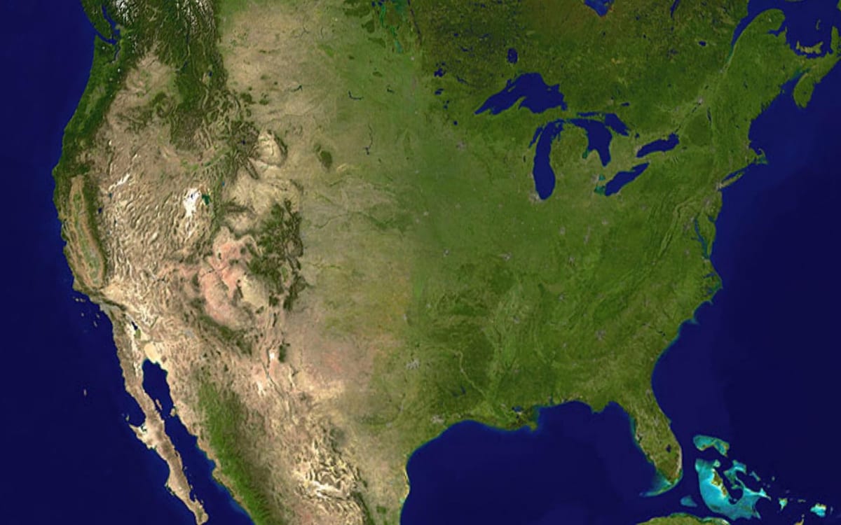 карта спутник USA