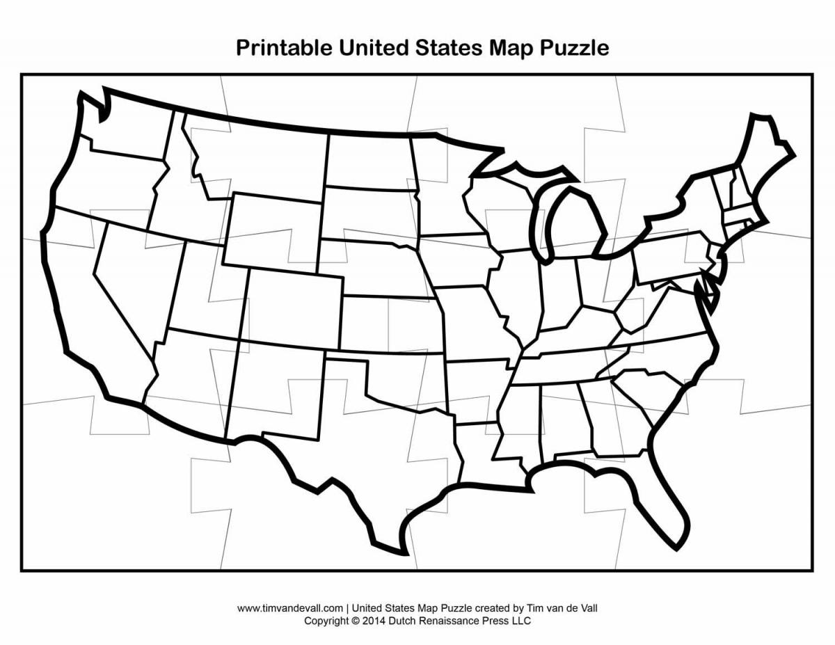 карта-головоломка США