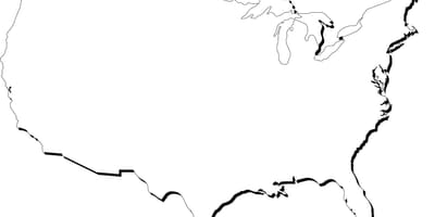 Контурная карта США