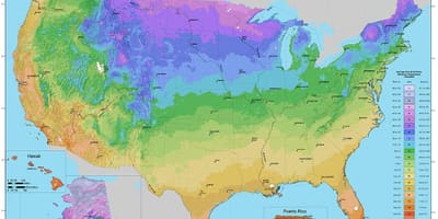 МСХ США зимостойкость растений зоны карте