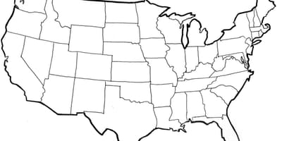 США векторная карта