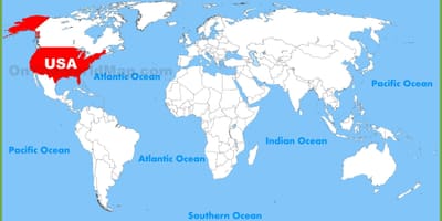 США на карте мира