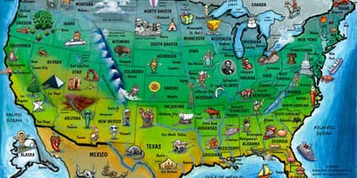 Туристическая карта США