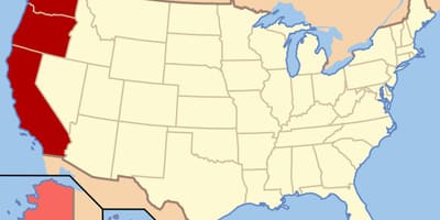 Карта северо-западе США