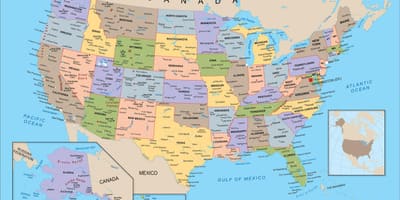 Политическая карта США