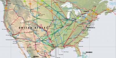 Карта США трубопровода
