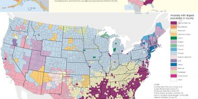 США этнической карте
